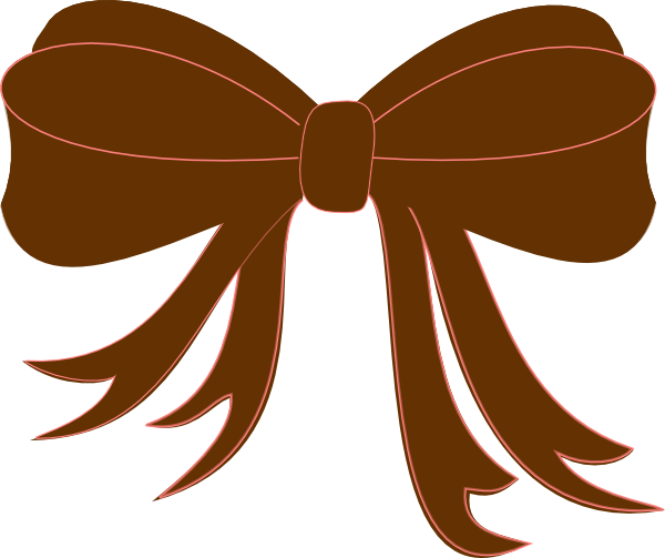 Brown And Pink Ribbon Clip Art At Clker - Pink And Brown Ribbon (600x503)