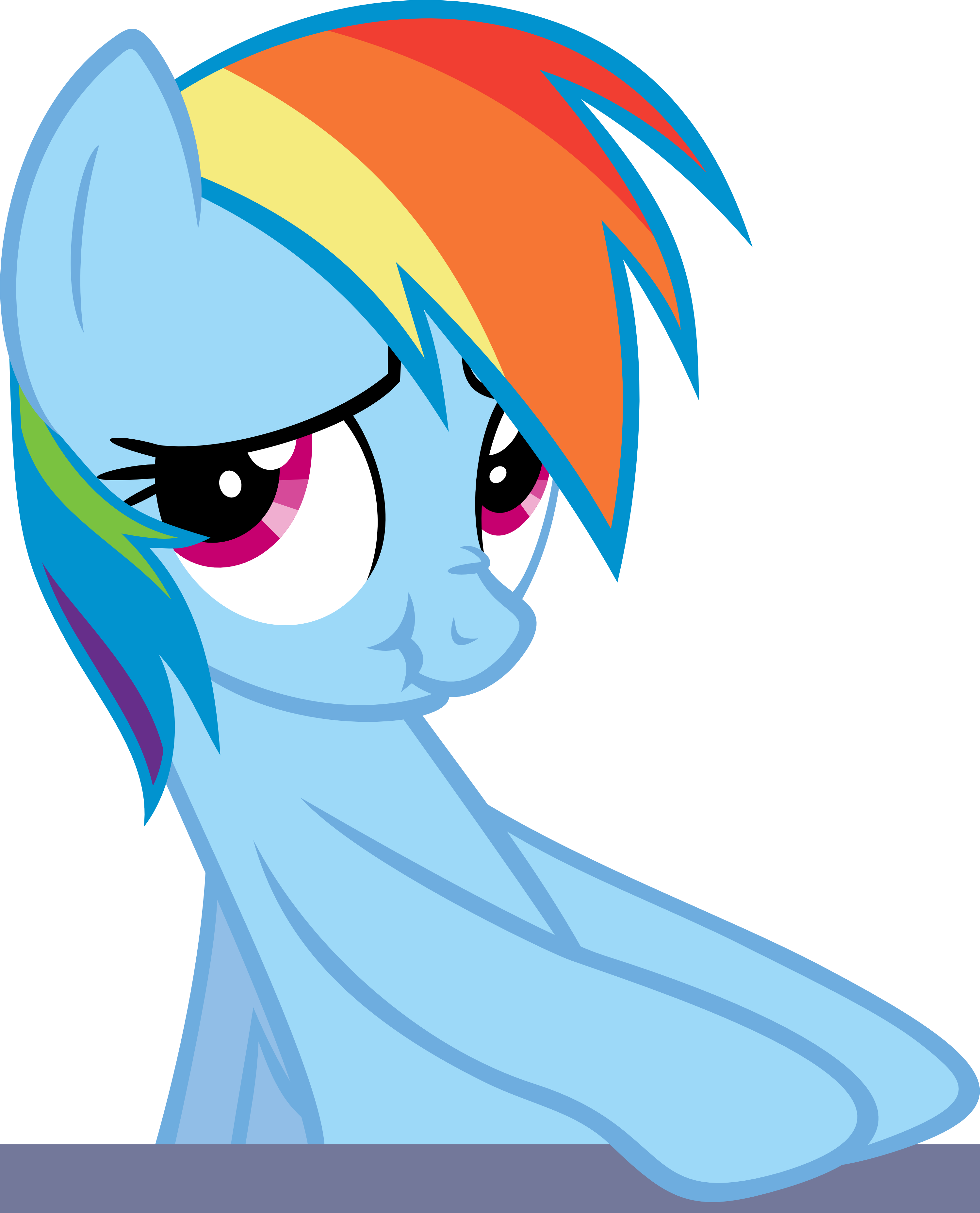 Pls Tell - Rainbow Dash Scrunch Face (3000x3711)