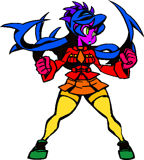 Test Palette - Skullgirls Filia Sprite Gif (481x601)