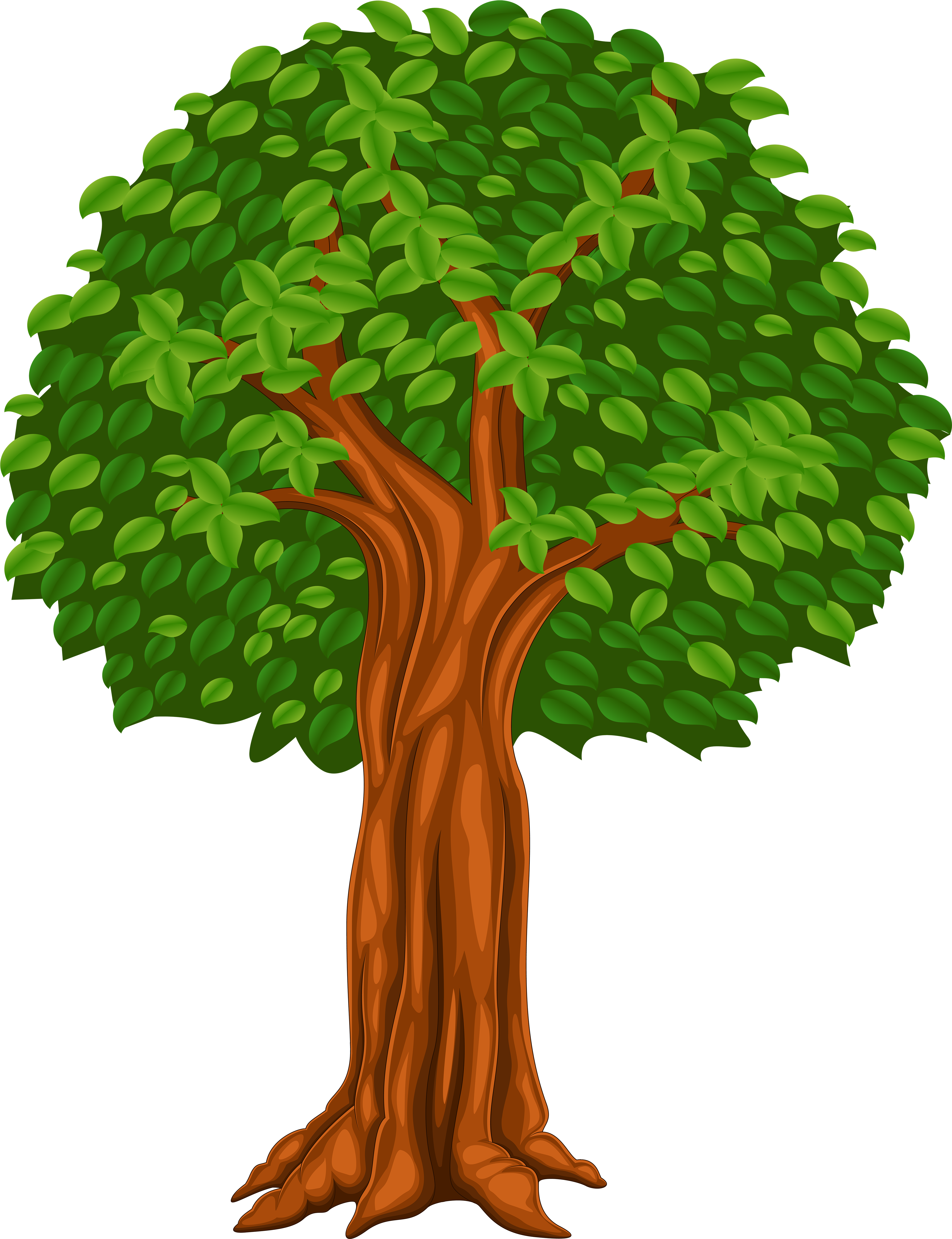 Tree Cartoon Png Clip Art Image - Vector Graphics (4634x6000)