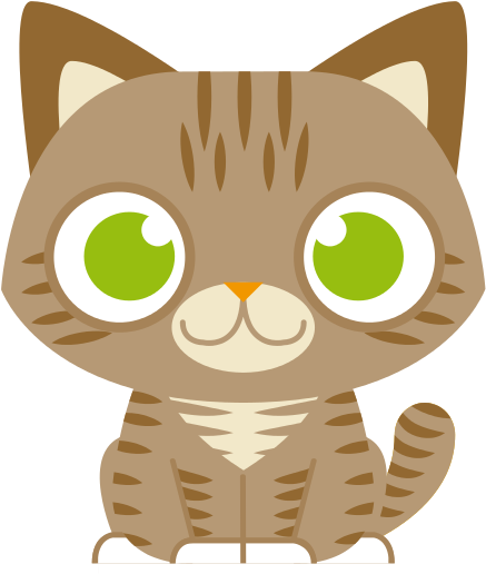 Cartoon Adorable Little Cat Isolated Illustration - Little Cat Cartoon (550x550)