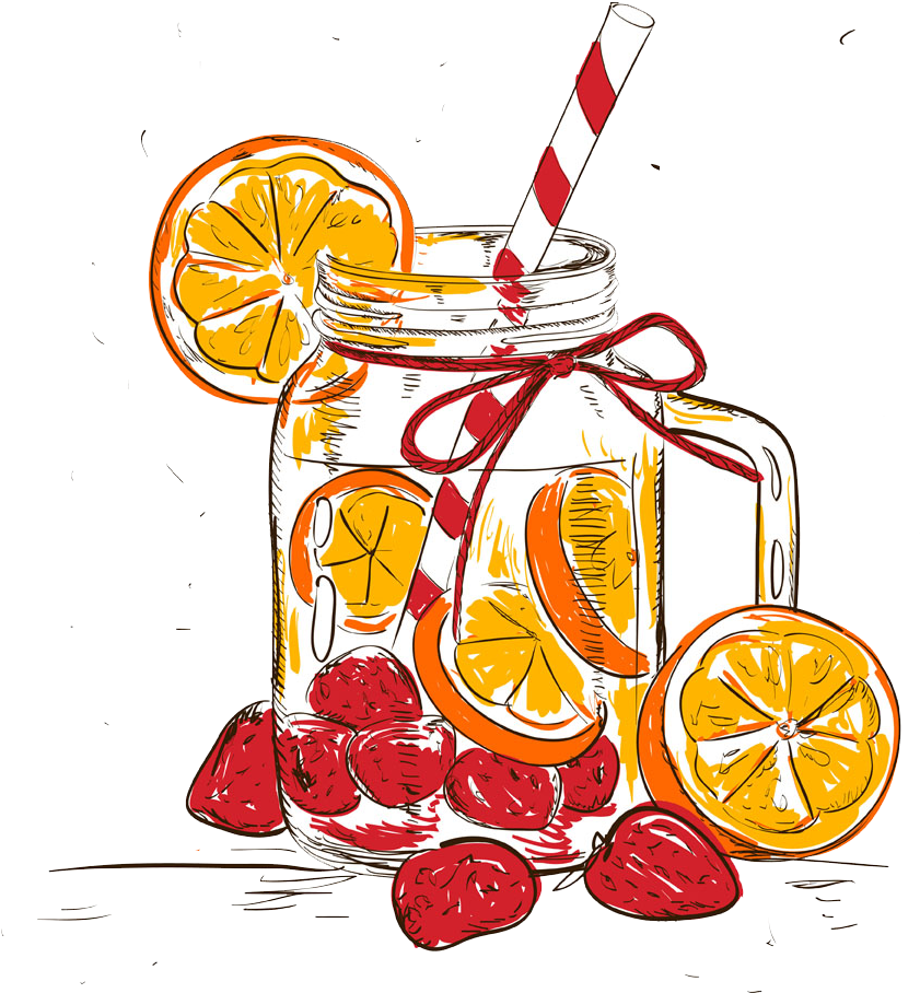 Smoothie Sangria Detoxification Illustration - Illustration (1000x1000)