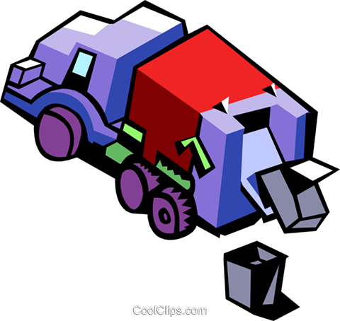 Garbage Truck Royalty Free Vector Clip Art Illustration - Garbage Truck Clip Art (480x454)