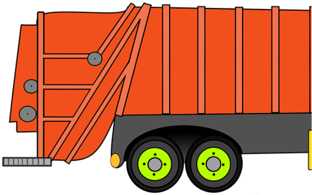 Rubbish Truck - Garbage Truck Clipart Png (641x512)