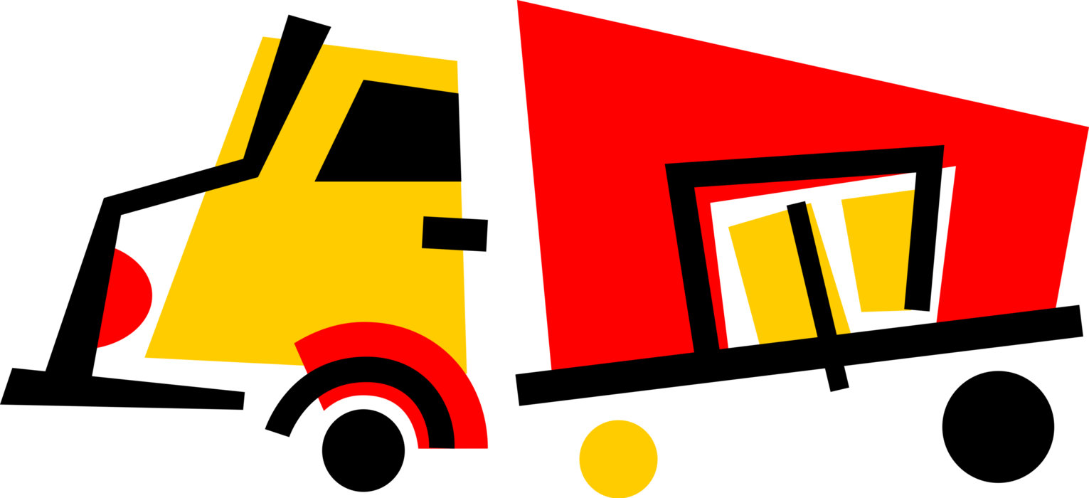 Vector Illustration Of Garbage Truck Vehicle Collects - Vector Illustration Of Garbage Truck Vehicle Collects (1531x700)