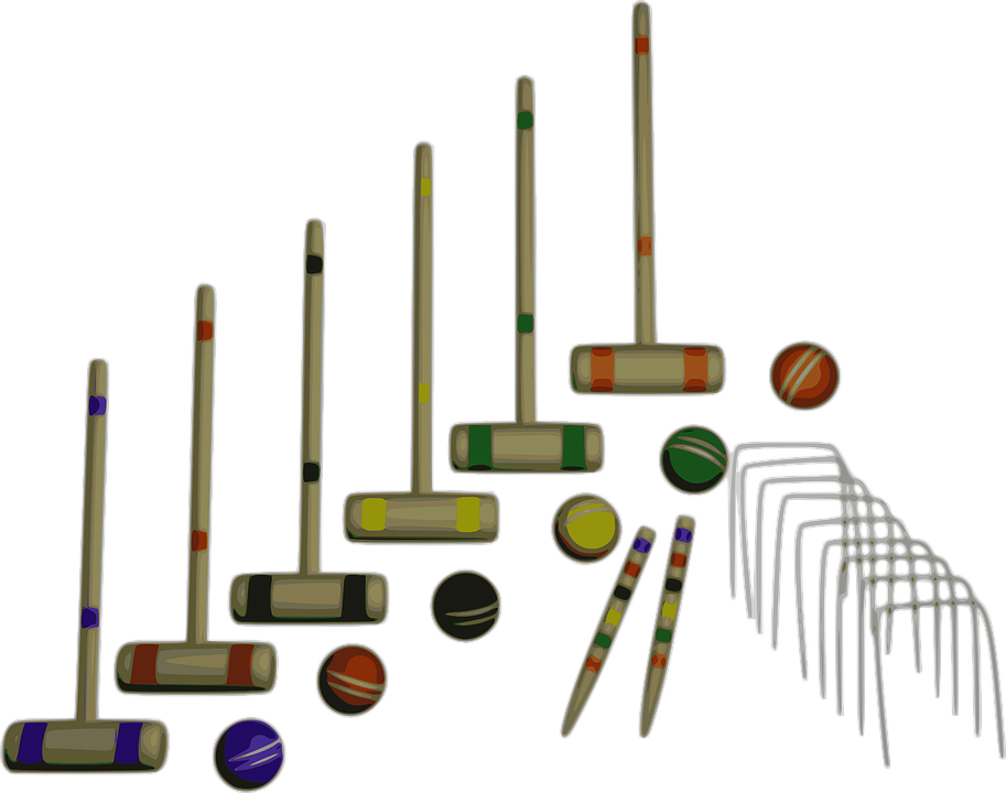 Croquet Set Clipart - Croquet Equipment (913x720)
