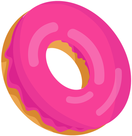 Strawberry Doughnut Illustration Transparent Png - Rosquinha Cinza Png (512x512)
