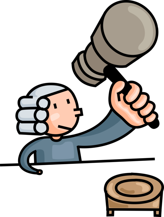 Vector Illustration Of Law And Order Judicial Court - British Judges Clip Art (529x700)