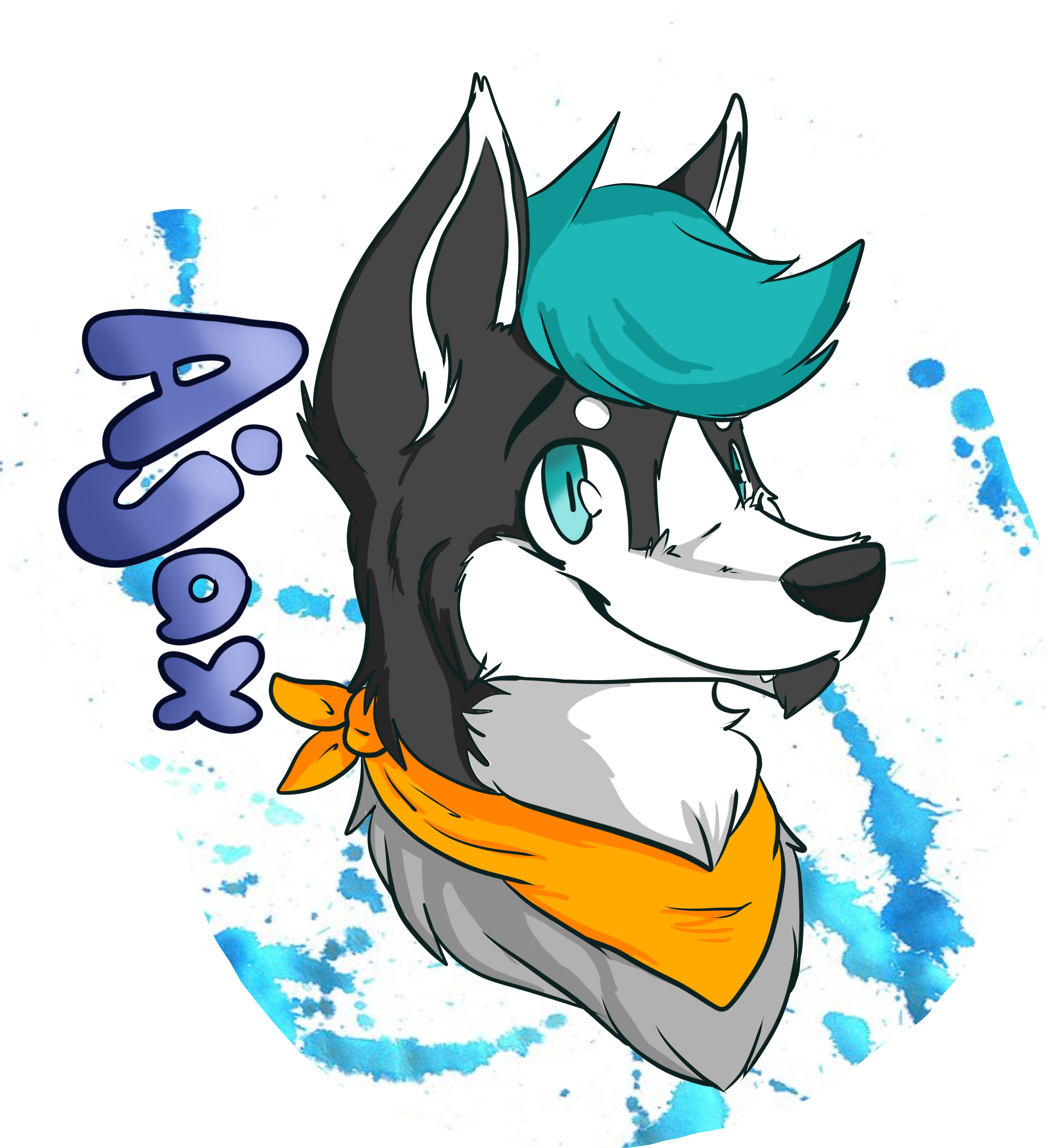 Ajax Cage Fursuit Badge - Fursuit Husky Badge (4500x4500)