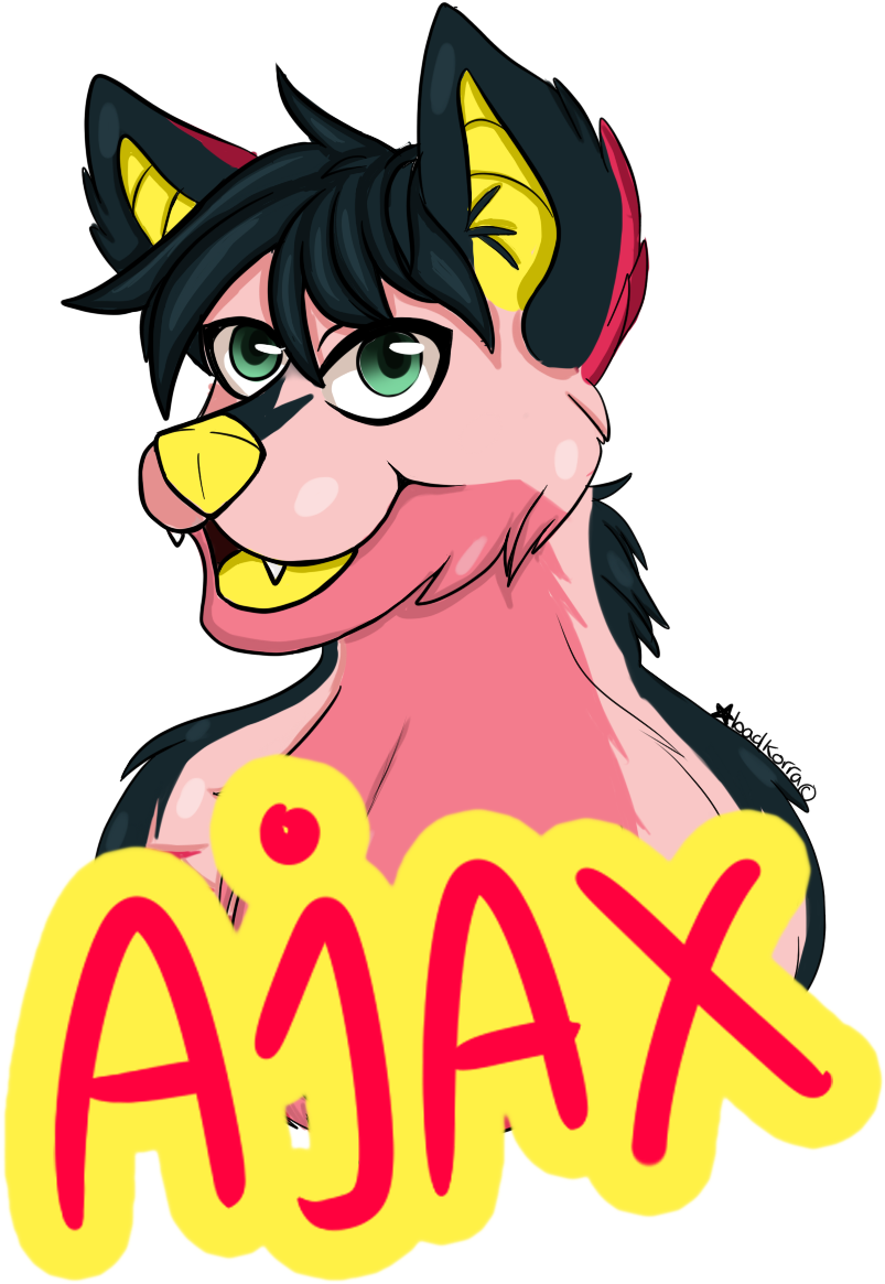 Ajax Fursuit Badge By Badkorra Ajax Fursuit Badge By - Cartoon (1000x1200)