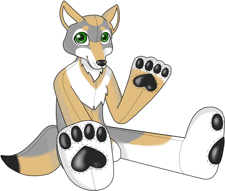 Koda Coyote Plushie Fursuit By Twerkonthatshark - Cartoon (800x800)