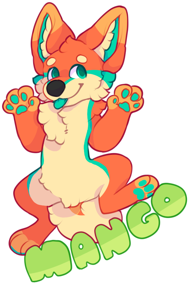 Mangoswirls By Ponacho On Deviantart - Furry Dog Badge (671x1000)