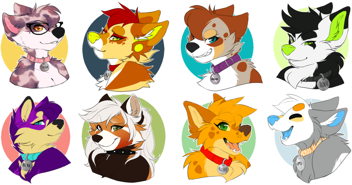 Fursuit Badge Furry Weekend Atlanta Furry Fandom Dog - Head Shot (1253x638)