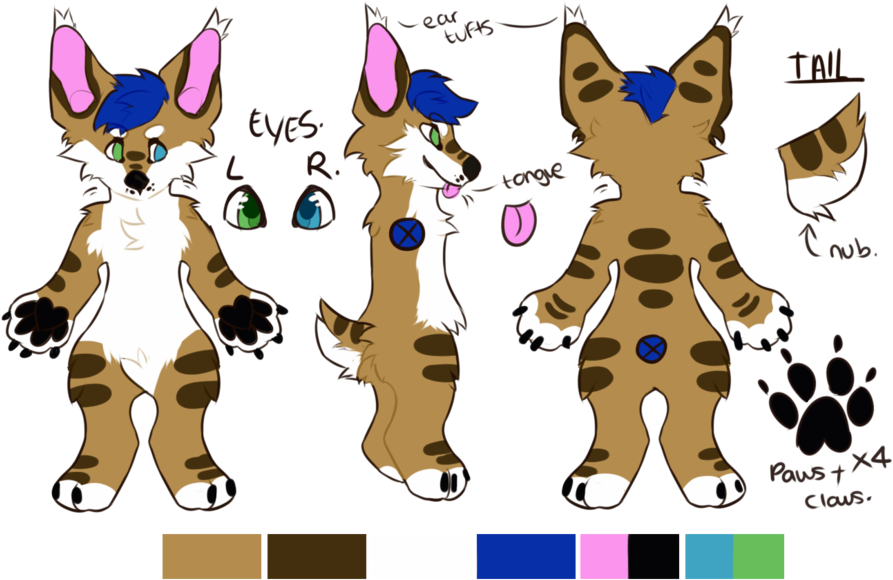 Fursuit Ref By Pinewoif - Cartoon (900x601)