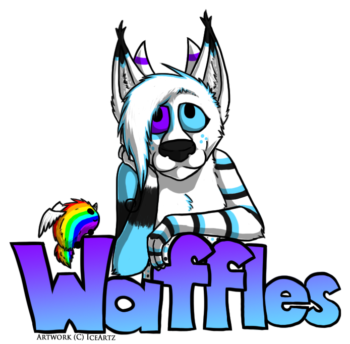 Waffles Fursuit Badge By Ice-artz - Cartoon (800x709)