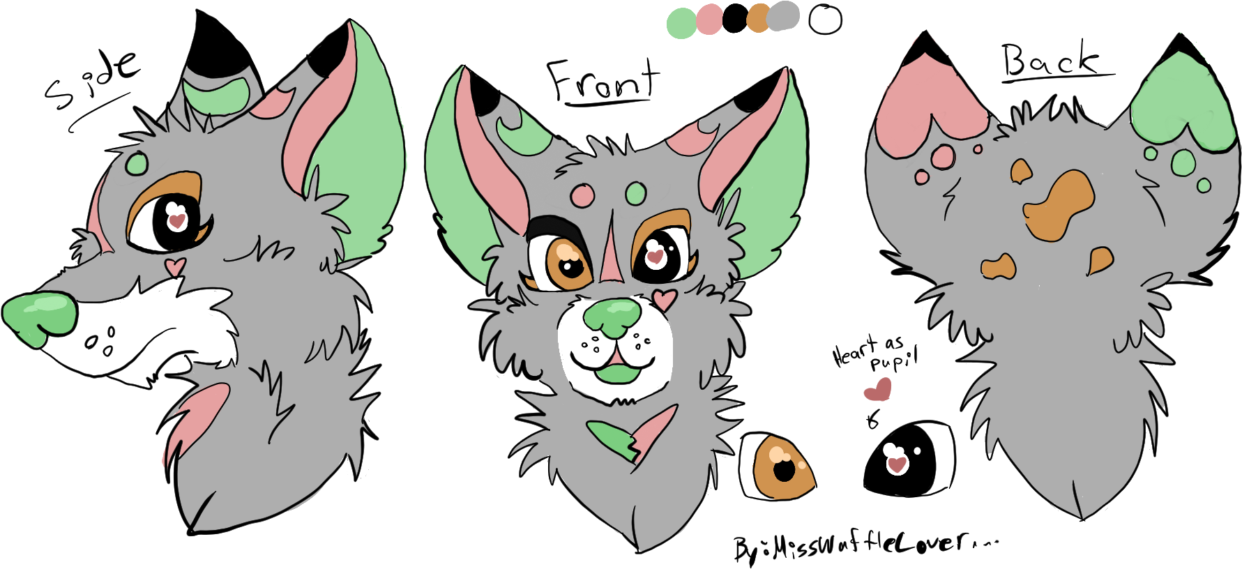 Fursuit Head Contest Entree By Eatmorewafflez Fursuit - Fursuit Head Drawing (1856x896)