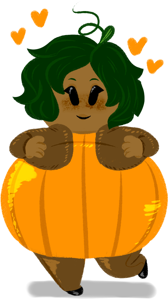 Pumpkin Gal By Blooberrybuffet - Cartoon (584x1012)