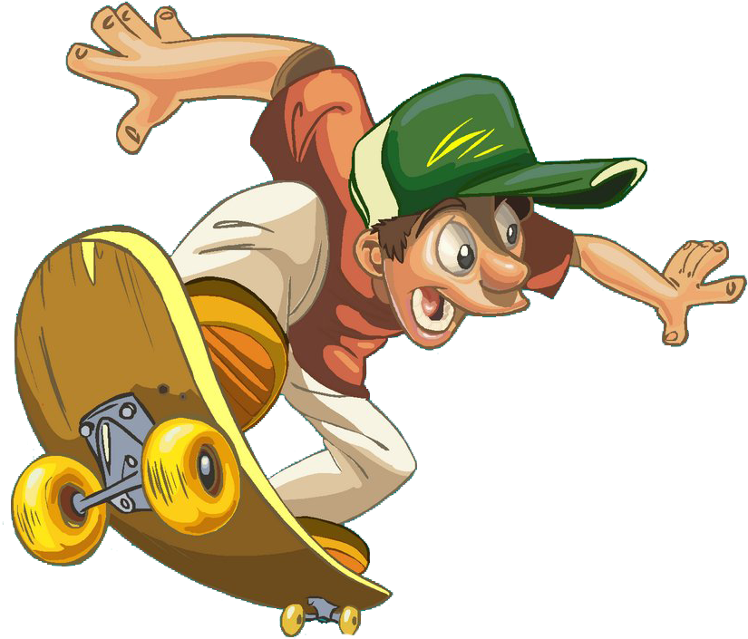 Funny Cartoon Skateboard - Funny Skateboarders Cartoon (1000x856)