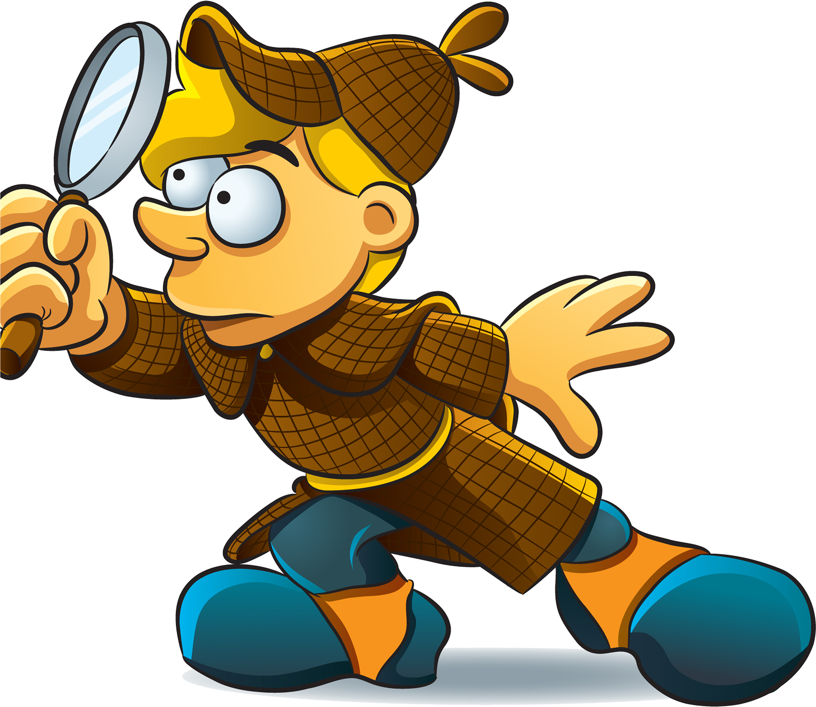 Magnifying Glass Clip Art - Looking Through Magnifying Glass Clipart (3000x2603)