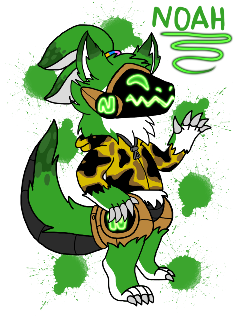 Noah In A Partial Protogen Fursuit By Vaporeon1511 - Cartoon (774x1032)