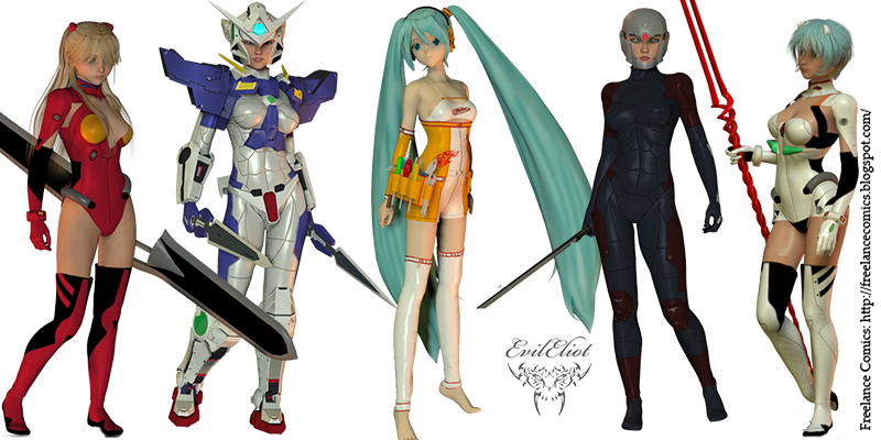 For The Bodysuit And Bodysuit Expansion Of Victoria - Poser Anime Model (800x400)
