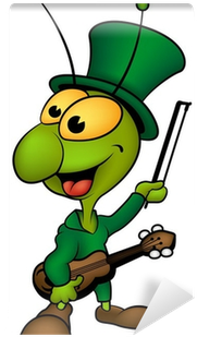 Detailed Illustration, Musician Bug Wall Mural • Pixers® - Cicada Cartoon (400x400)