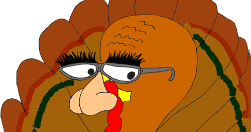 Thanksgiving Silly Turkey Clip Art - Thanksgiving Silly Turkey Clip Art (500x262)