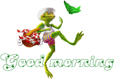 Best Of Cartoon Saying Good Morning Funny Good Morning - Good Morning My Love Gif (418x346)
