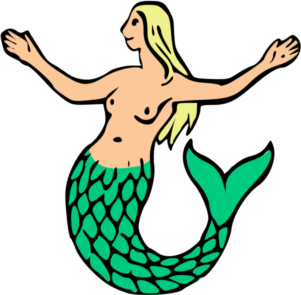 Mermaid Cartoon 29, Buy Clip Art - Mermaid Heraldry (1280x852)