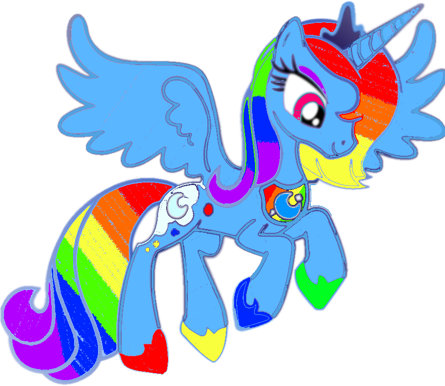 Princess Luna Rainbow Dash Colors By Mlpfandwtoo - Mlp Fim Princess Luna (894x894)