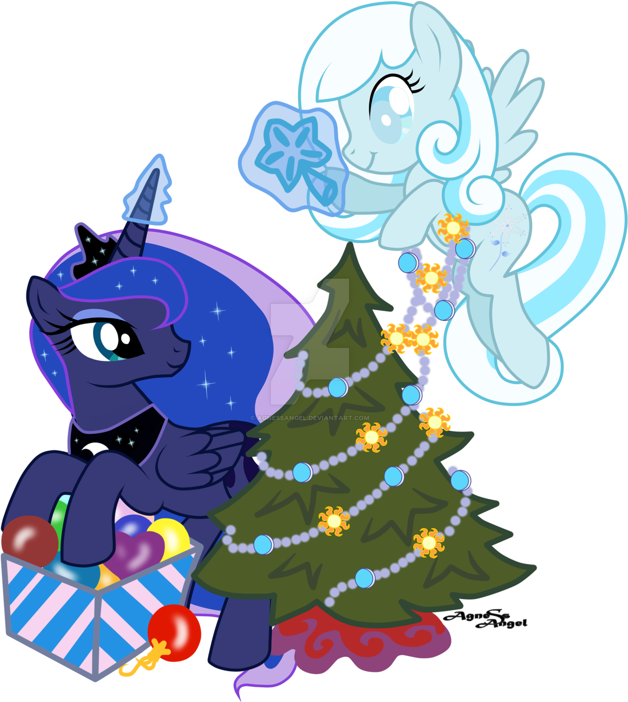 Princess Luna, Adult Snowdrop And Christmas Tree By - I: Snowdrop (1280x1463)