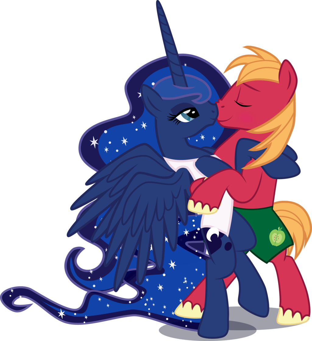 Meadowbreeze Comm - Big Mac And Princess Luna (1024x1120)
