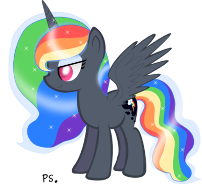 Rainbow Dash X Princess Luna Closed By Paintysplashy - Rainbow Dash X Princess Luna (400x364)