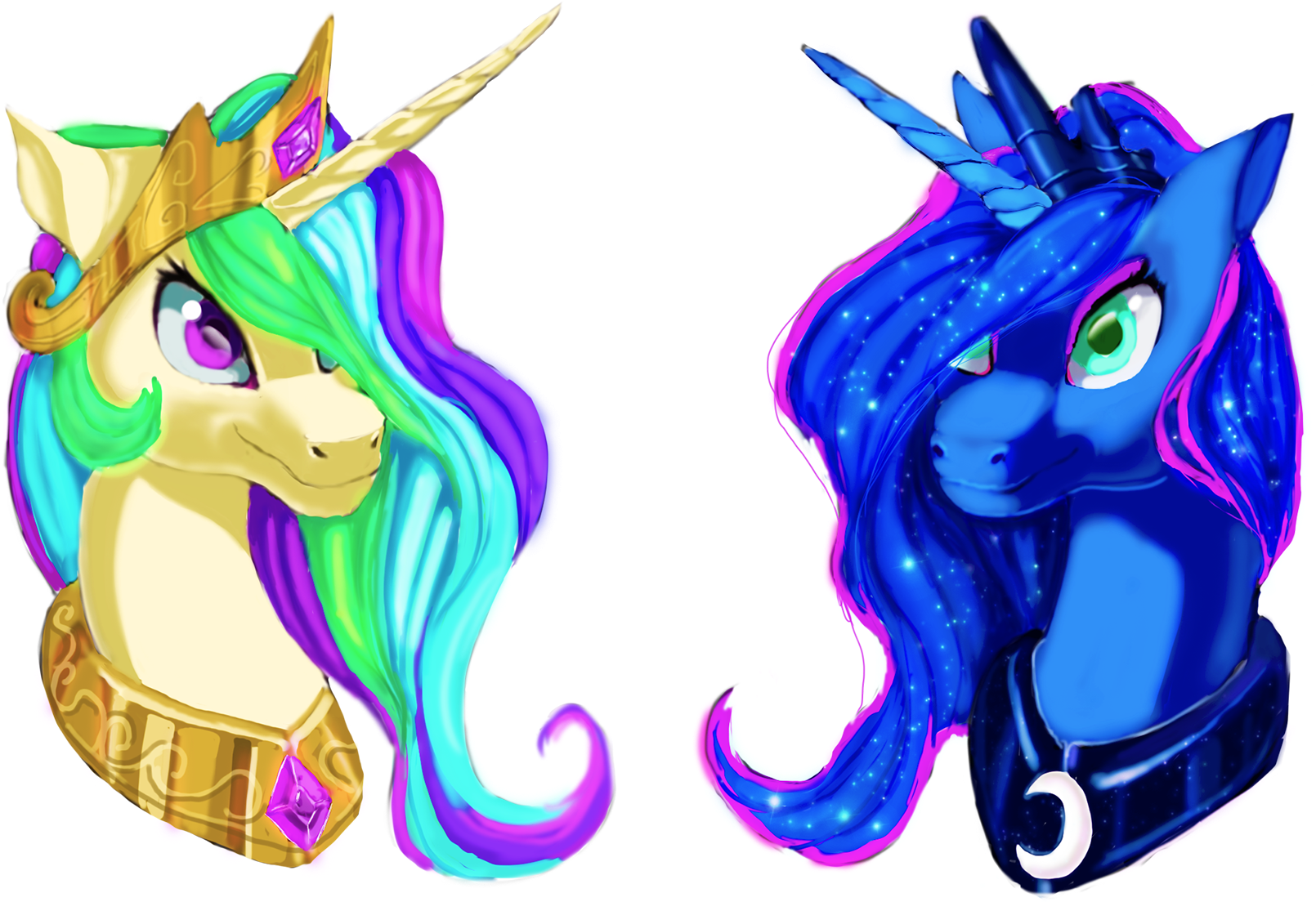May-li128, Duo, Pony, Princess Celestia, Princess Luna, - Animal Figure (1800x1200)