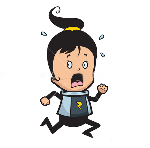 Cartoon Royalty-free Clip Art - Frightened Woman Clip Art (500x500)