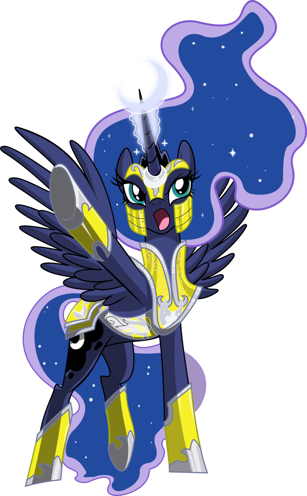 Armored Luna By Brunursus Armored Luna By Brunursus - Mlp New Lunar Republic Armor (1024x1652)