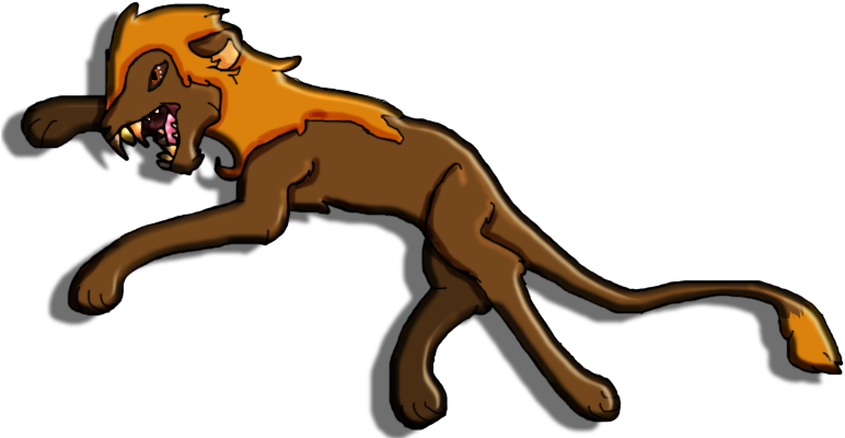Male Lion Attack Pose Commission By Shadowhawkart - Drawing (776x411)
