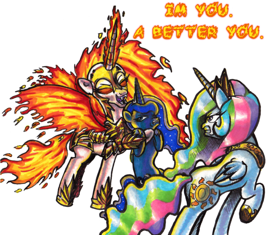 鎗ydu Princess Luna Princess Celestia Horse Like Mammal - Solar Flare My Little Pony (1024x899)