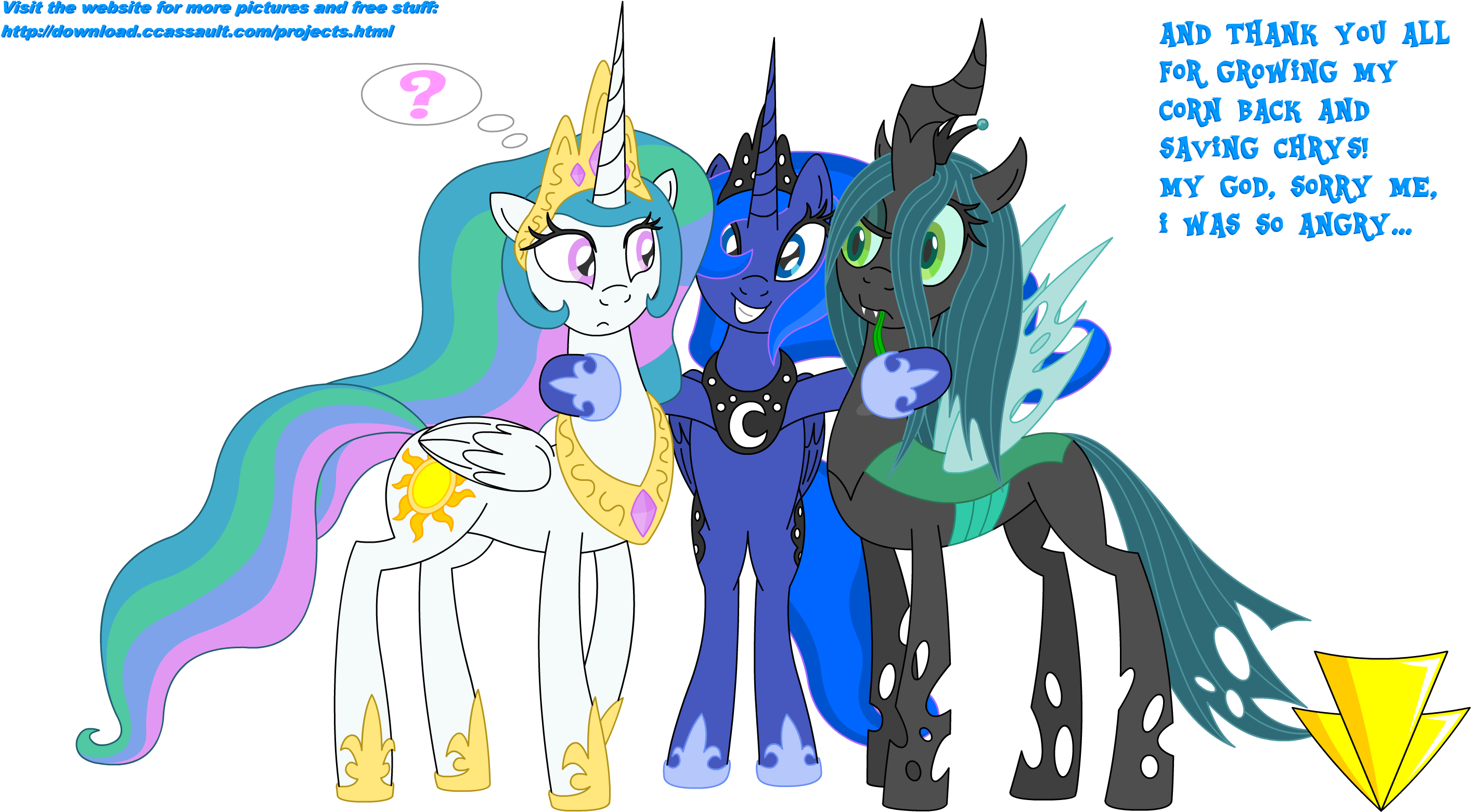 Princess Luna Princess Celestia Pony Princess Cadance - Mlp Luna X Chrysalis (2880x1620)