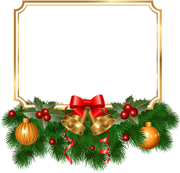 Christmas Clipart Borders Png (6130x5880)