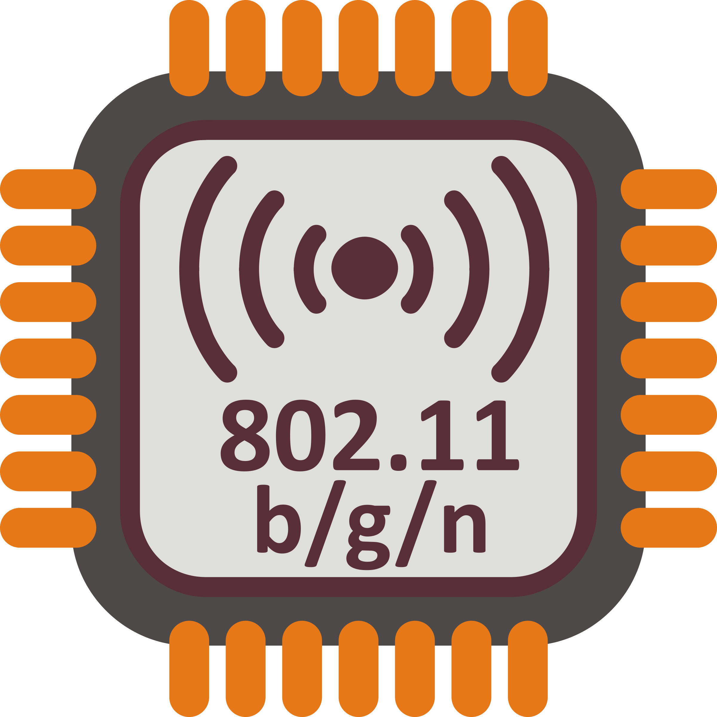 Big Image - Computer Chip Vector (2400x2400)