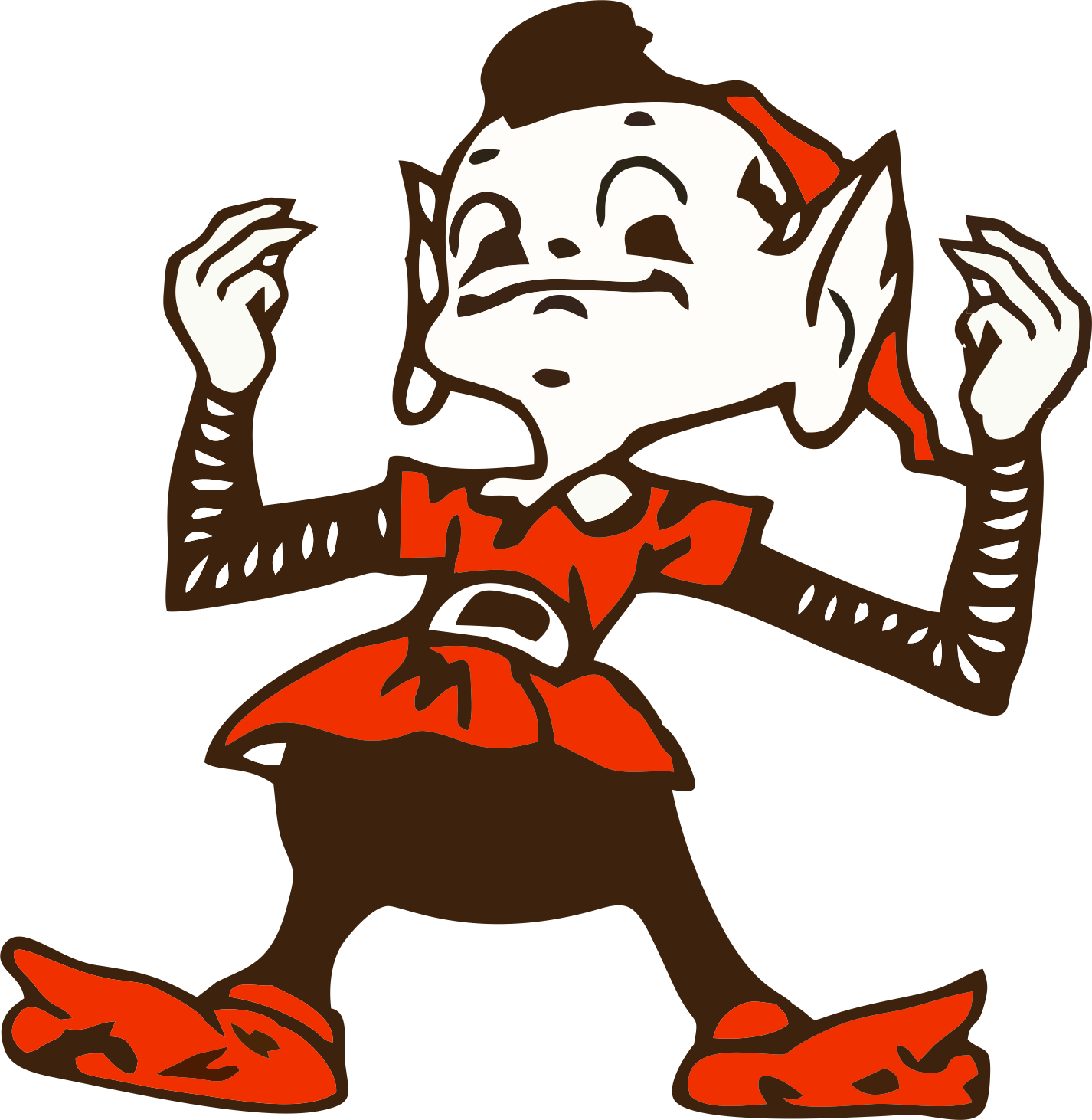 You Can Read Recaps And Stats On A Myriad Of Sports - Cleveland Browns Primary Logo Perfect Cut Decal 4 X (1426x1462)