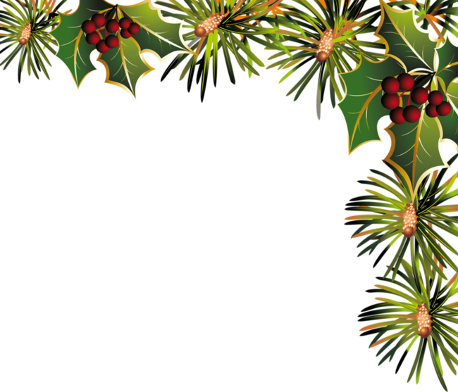 Decorative Transparent Christmas Corner Panel - Рамка Новый Год 2018 (650x557)