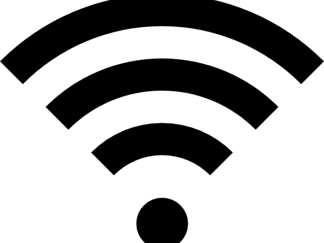 Wifi Clipart Black And White - Wifi Logo (640x480)