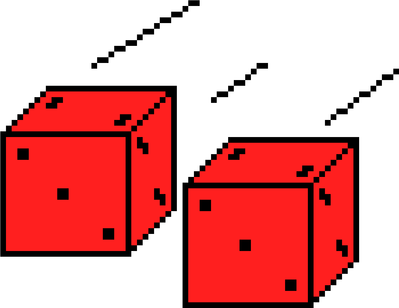 Pair O' Dice - Pixel Art Dice (1600x1140)