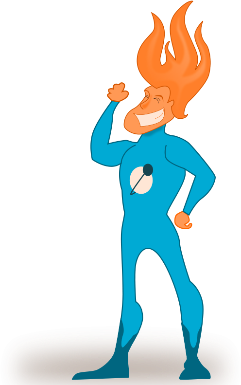 Flame Man Clip Art Download - Create Your Own Superhero En Espanol (688x800)