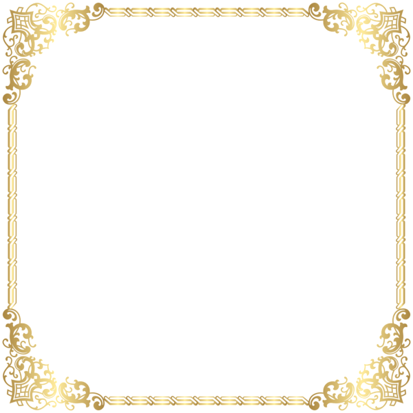 Border Frame Gold Pn - Gold Border Clip Art (600x600)