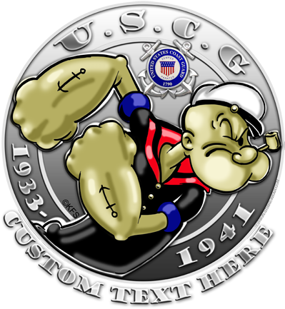 Sharethis Copy And Paste - Fantastic Vintage Art Popeye The Sailor Man Us Coast (428x476)