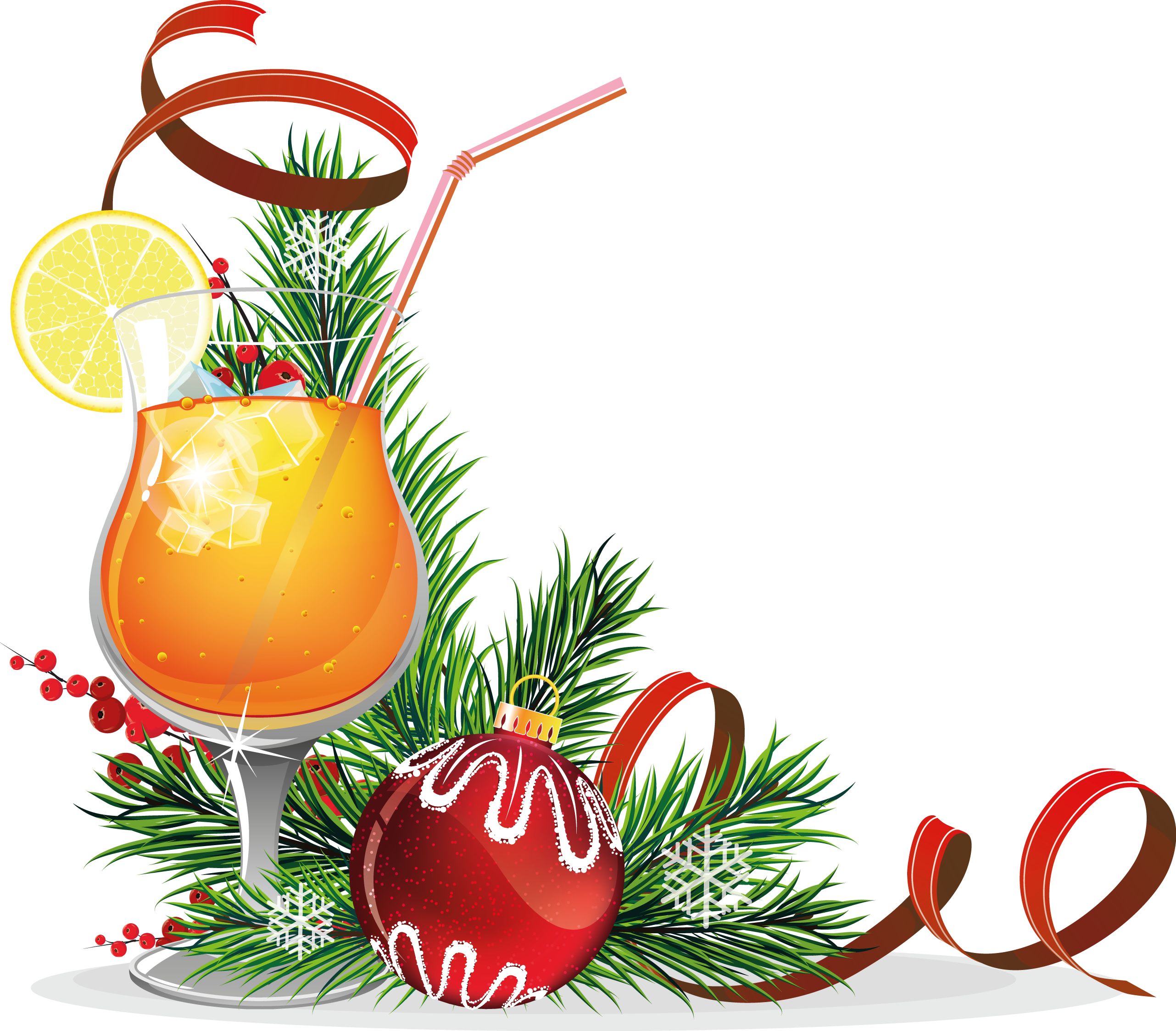 Download and share clipart about Christmas Corners - Cocktail, Find more hi...