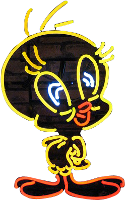 Tweety Bird Neon Sign - Graphic Design (280x450)